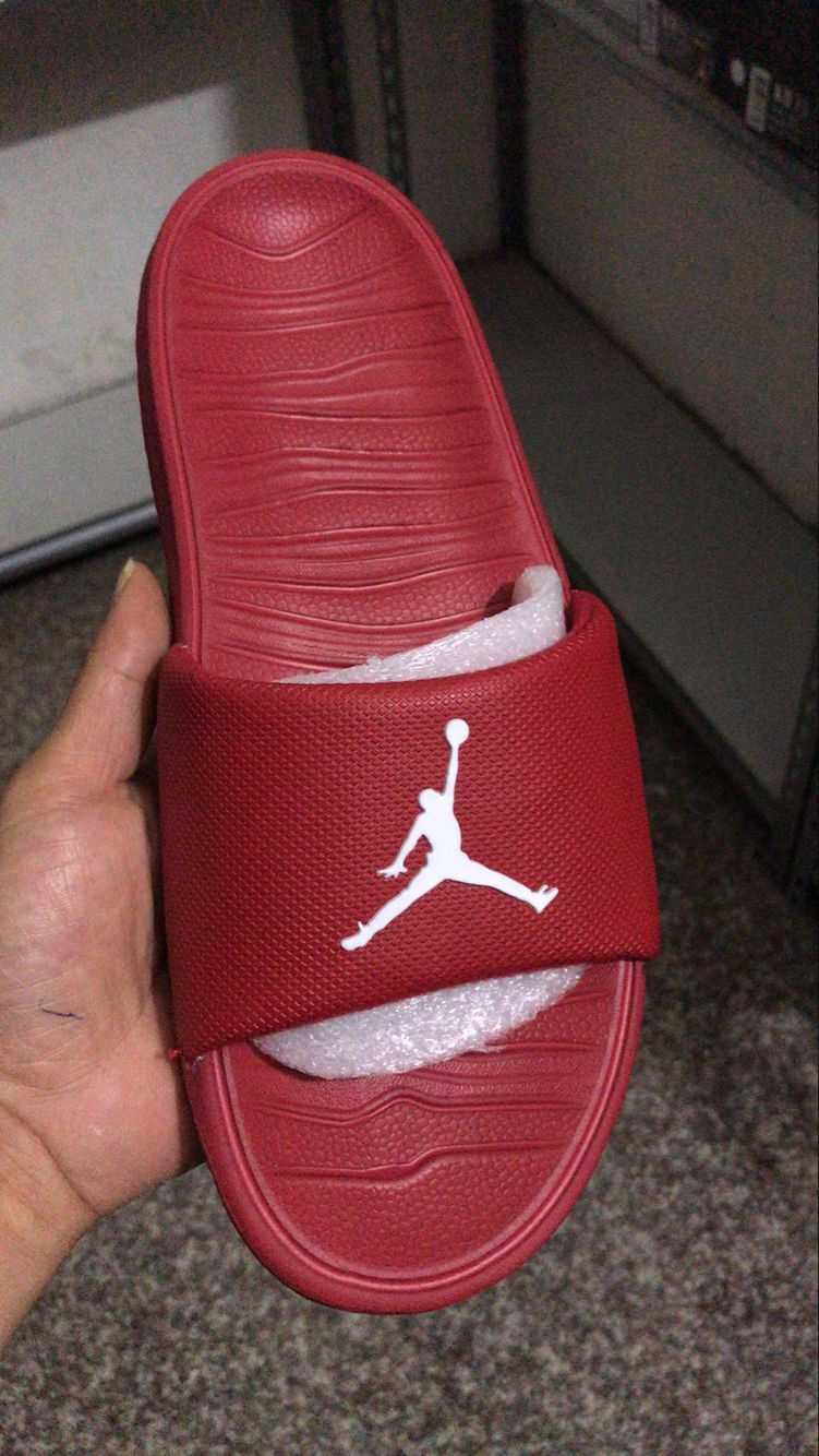 Jordan Break Silde Sandals Red White - Click Image to Close